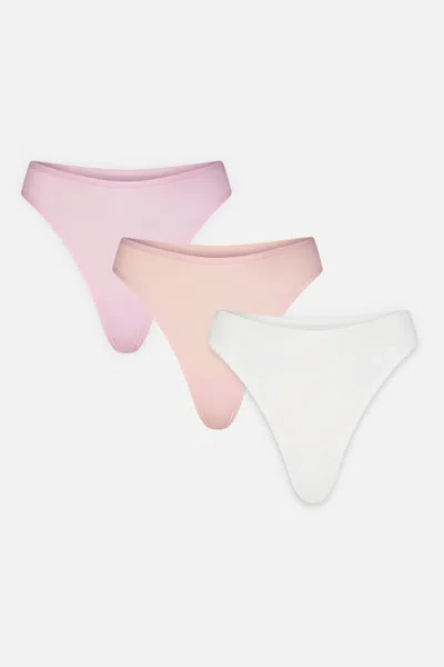 Negative Cloud Cotton Thong In Bermuda (pack) In Multi