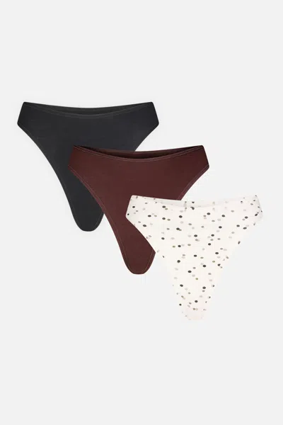 Negative Cloud Cotton Thong In Pip (pack) In Multi