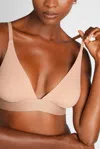 Negative Cloud Cotton Triangle Bra In Buff In Neutral