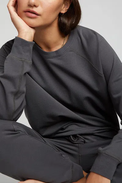 Negative Club Crew In Washed Black