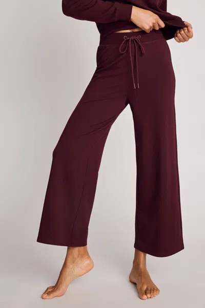 Negative Club Crop Pant In Garnet