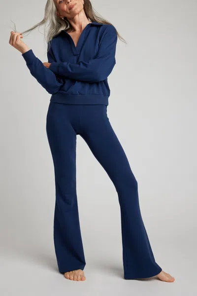 Negative Club Flare Pant In Navy In Blue