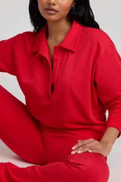 Negative Club Pullover In Cherry In Red