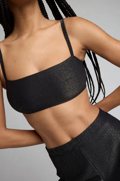 Negative Disco Bandeau Top In Black