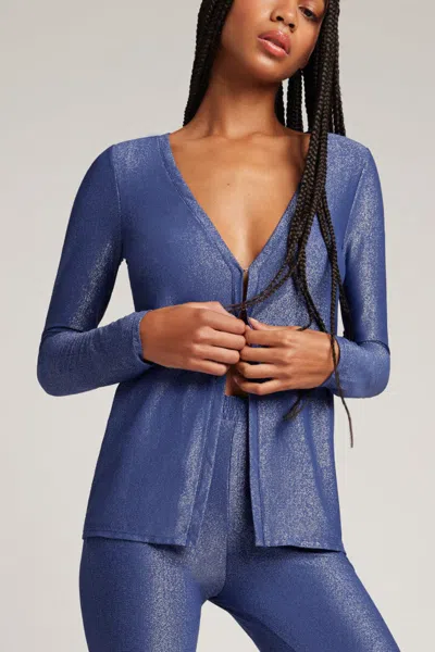 Negative Disco Open Cardi In Navy In Blue