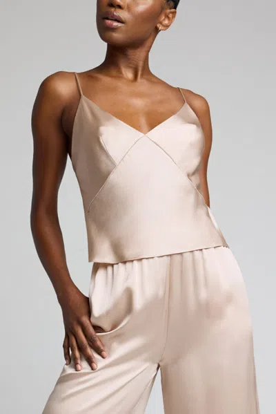 Negative Eclipse Washable Silk Cami In Fizz In Neutral