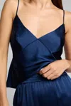 Negative Eclipse Washable Silk Cami In Navy In Blue