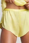 Negative Eclipse Washable Silk Mini Short In Sunshine In Yellow