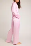 Negative Eclipse Washable Silk Track Pant In Babe In Pink