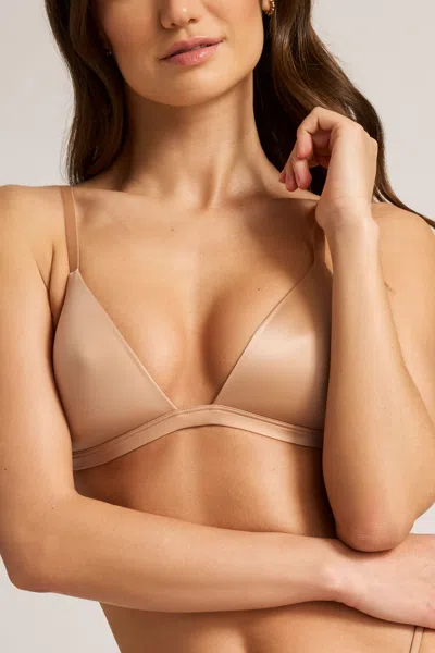 Negative Glacé Stealth Mini Bra In Buff In Brown