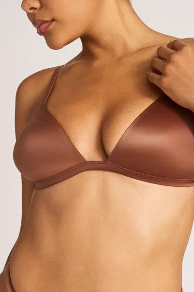 Negative Glacé Stealth Mini Bra In Syrup In Brown