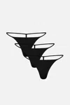 Negative Glacé String Thong In Black (pack)