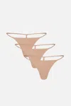 Negative Glacé String Thong In Buff (pack)