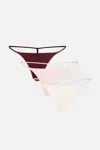 Negative Glacé String Thong In Rouge (pack)