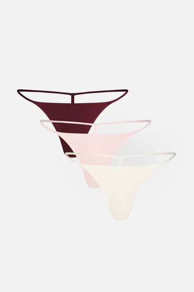 Negative Glacé String Thong In Rouge (pack)