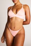 Negative Glacé String Thong In Shell In Pink