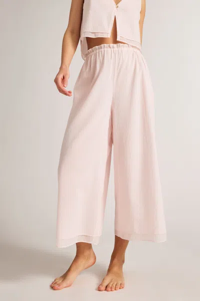 Negative Island Cropped Pant In Shell In Pink