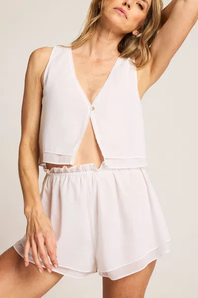 Negative Island Play Top In White