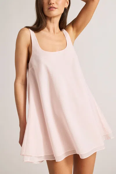 Negative Island Swing Dress In Shell In Pink