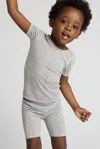 Negative My Mini Tee + Short Set In Heather Grey In Gray