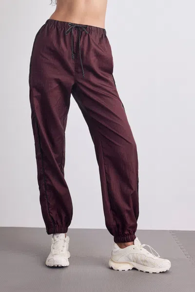 Negative Parachute Jogger In Garnet In Burgundy