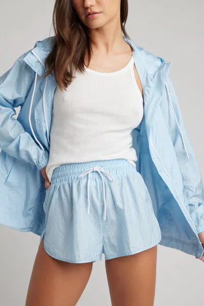 Negative Parachute Zip Up In Glacier In Blue