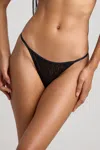 Negative Serpente String Thong In Black
