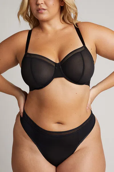 Negative Sieve Balconette Bra In Black