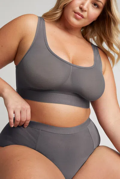 Negative Sieve Bra Top In Graphite In Gray