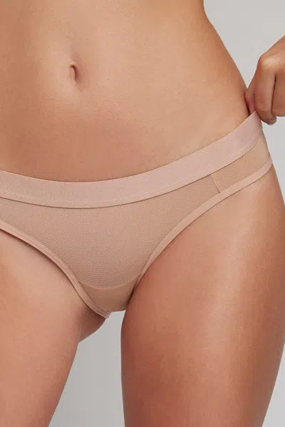 Negative Sieve Brief In Buff In Brown