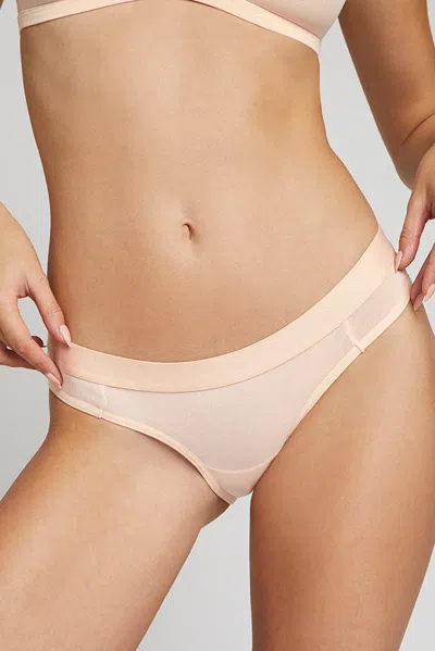 Negative Sieve Brief In Peach In Neutral