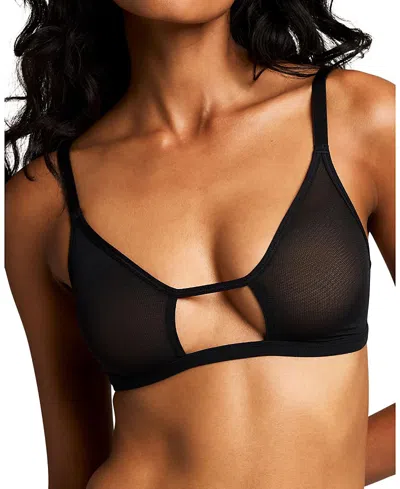 Negative Sieve Cutout Bra In Black