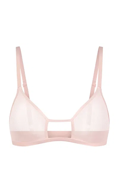 Negative Sieve Cutout Bra In Shell In Pink