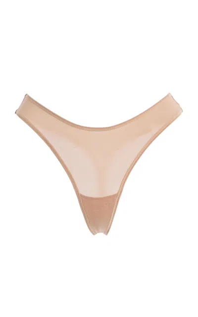 Negative Sieve Dipped Micromesh Thong In Neutral