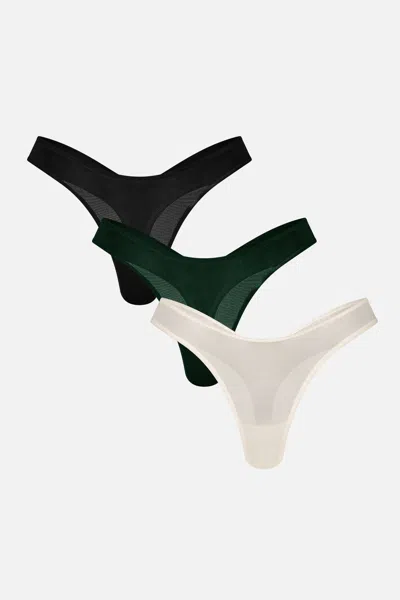 Negative Sieve Dipped Thong In Nocturne (pack) In Multi