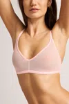 Negative Sieve Non-wire Bra In Shell In Pink