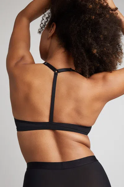 Negative Sieve Racerback Bra In Black