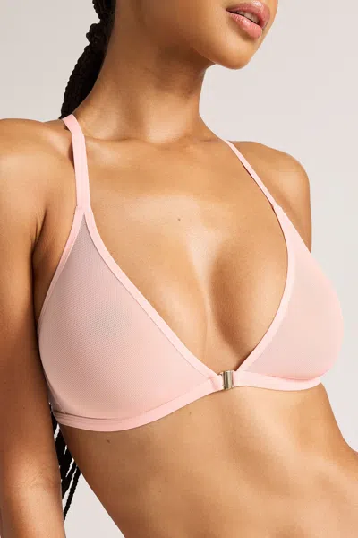 Negative Sieve Racerback Bra In Shell In Gold