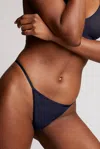 Negative Sieve String Thong In Navy In Blue