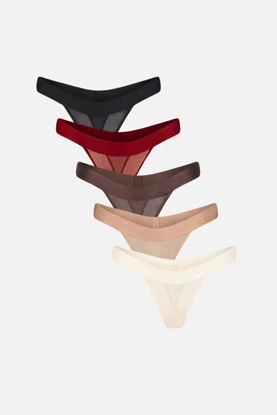 Negative Sieve Thong In Kir (pack) In Red