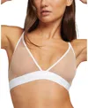 Negative Sieve Triangle Bra In White