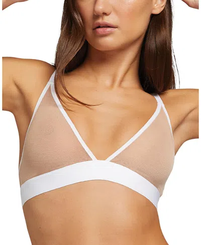 Negative Sieve Triangle Bra In White
