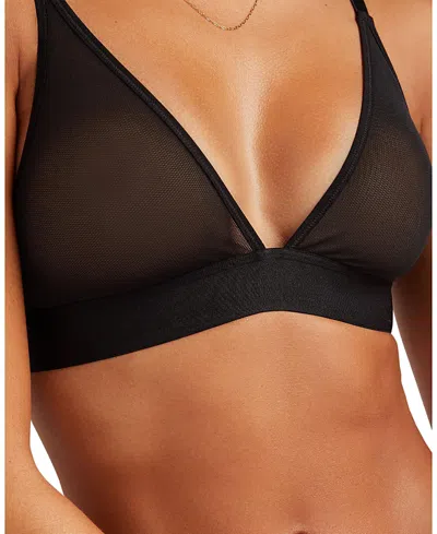Negative Sieve Triangle Bra In Black