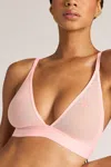 Negative Sieve Triangle Bra In Shell In Pink