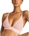 Negative Sieve Triangle Bra In Shell In Pink