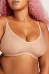 Negative Silky Non-wire Bra In Buff In Neutral