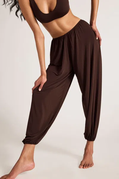 Negative Slink Draped Pant In Espresso In Brown