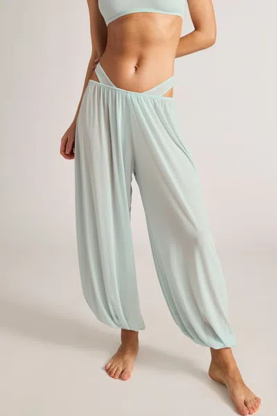Negative Slink Draped Pant In Mist In Animal Print