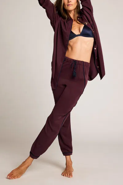 Negative Supreme Jogger Pant In Garnet In Burgundy
