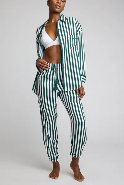 Negative Supreme Jogger Pant In Ivy Stripe In Green